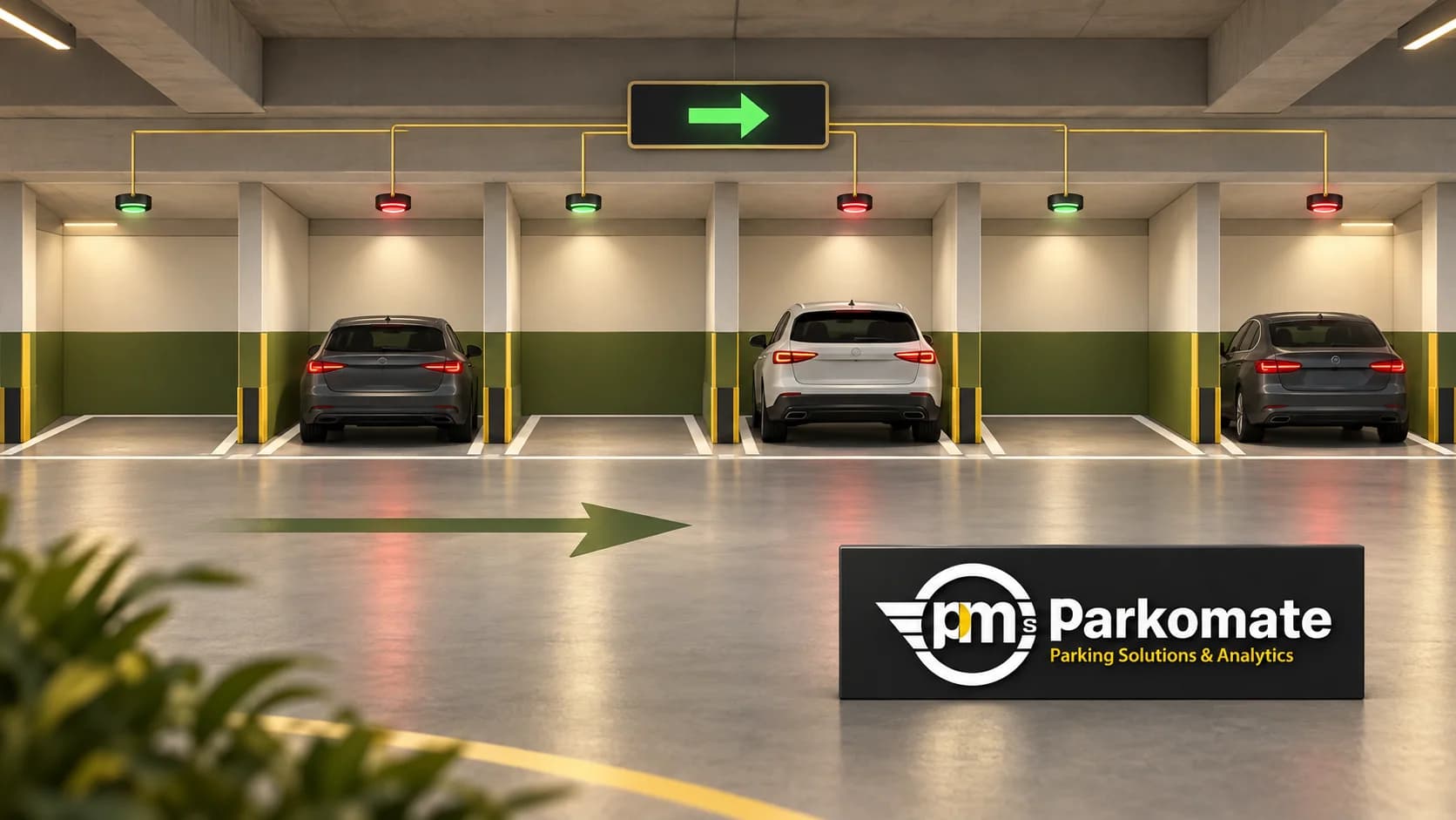 Conceptual illustration for Commissioning a Parking Guidance System: From Bay to Display