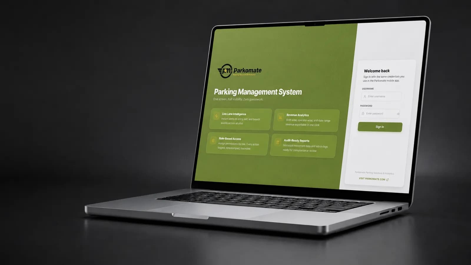 Parking Management System - Parkomate